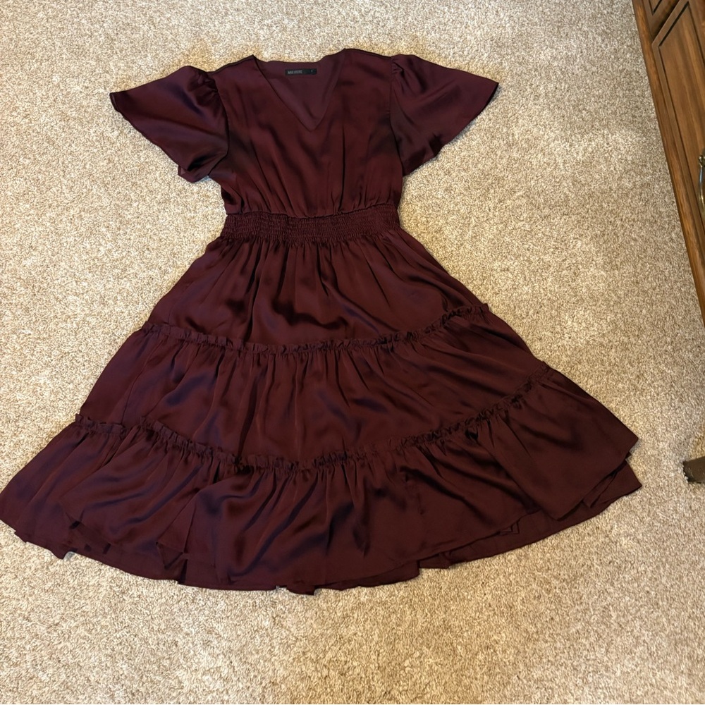 Burgundy Midi Dress